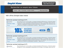 Tablet Screenshot of emploiaisne.com